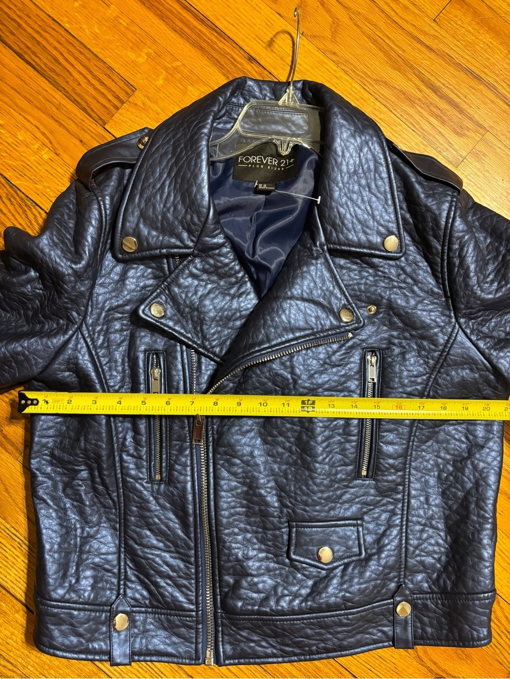 Forever 21+ Plus Size iridescent Blue Jacket